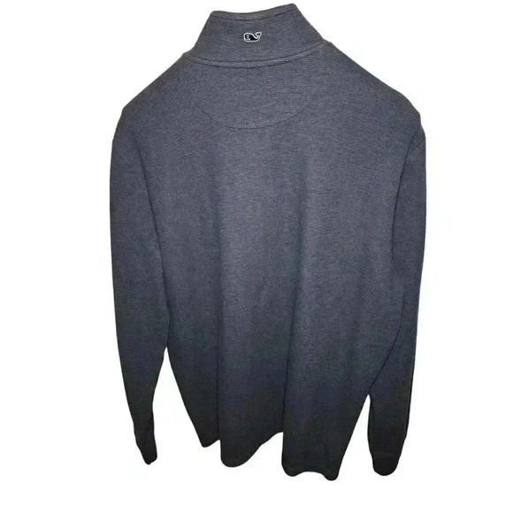 Vineyard Vines L Mens Performance Blue Quarter Zip Pockets - Picture 7 of 12